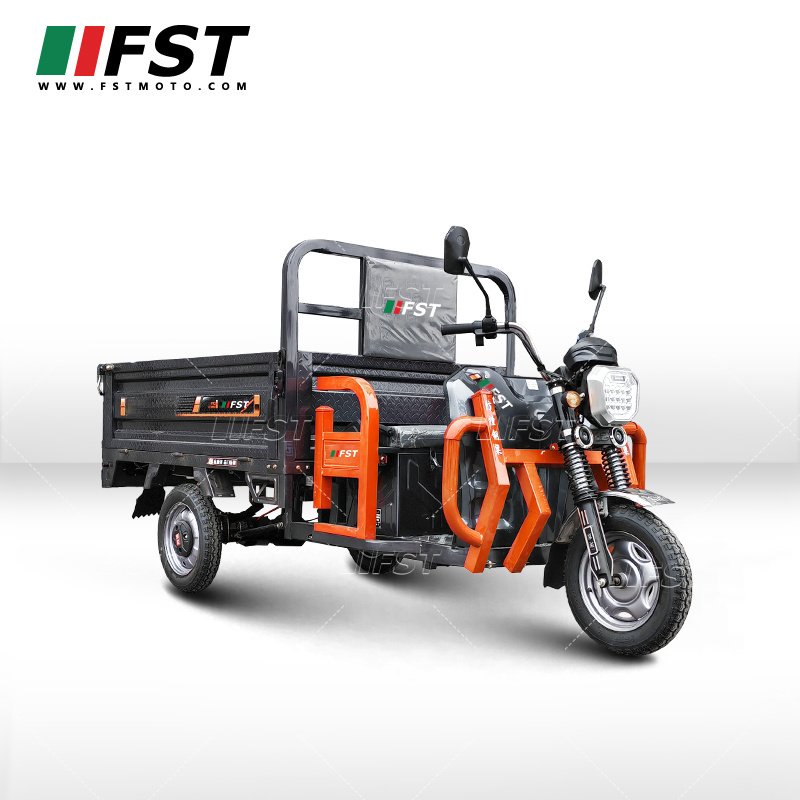 china hot selling adult 60v 1200w tricycle three wheel electric tricycle cargo in open body