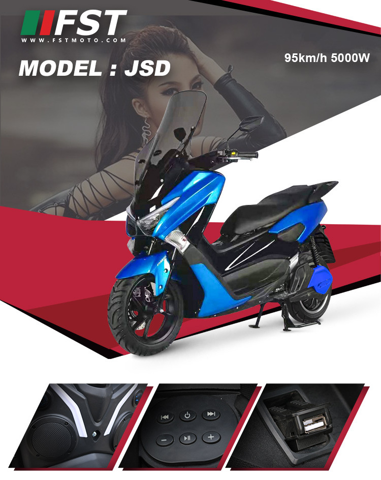 FST ce EEC Euro 5 electric motorcycle moped  3000W 5000W 8000w speed 115km/h electric scooter adults for sale