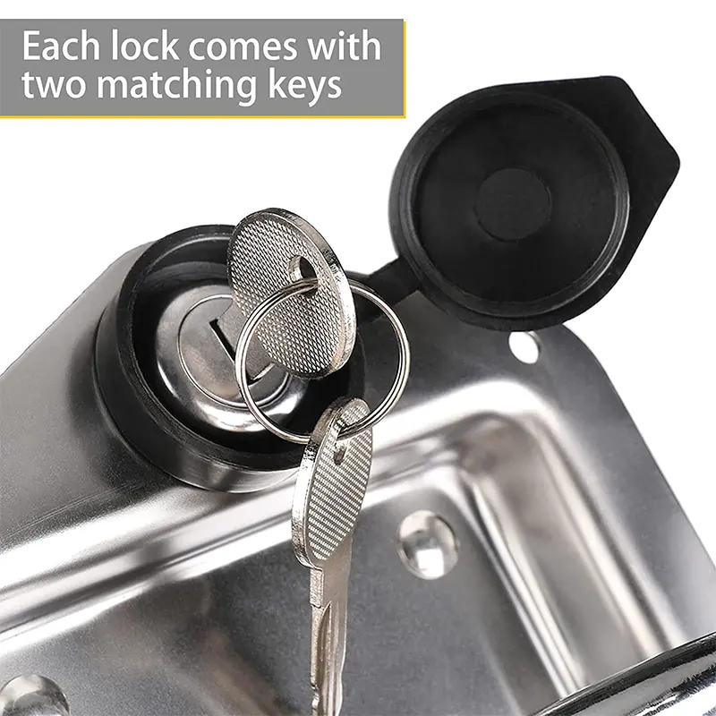 XK126-5 Stainless Steel Trailer Folding T Compression Handle Paddle Panel Latch RV Truck Toolbox Lock For UTE Drawer