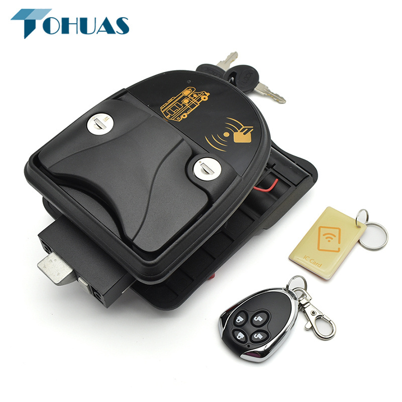 XK159 RV Door Lock Keyless Entry Deadbolt 2 Wireless Remote Key Zinc Alloy Entry Door Lock