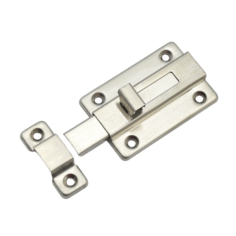 XK1002 Stainless Steel Door Latch Barrel Bolt Latch Hasp Stapler Gate Lock Safety Easy To Install For Bathroom Washroom