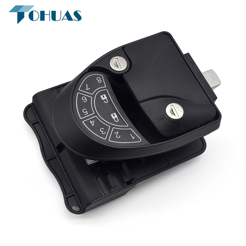 XK159 Factory Password remote control RV door lock Metal Camper Door Lock Rv Keyless Entry Door Lock Handle Latch Zinc Alloy Wir