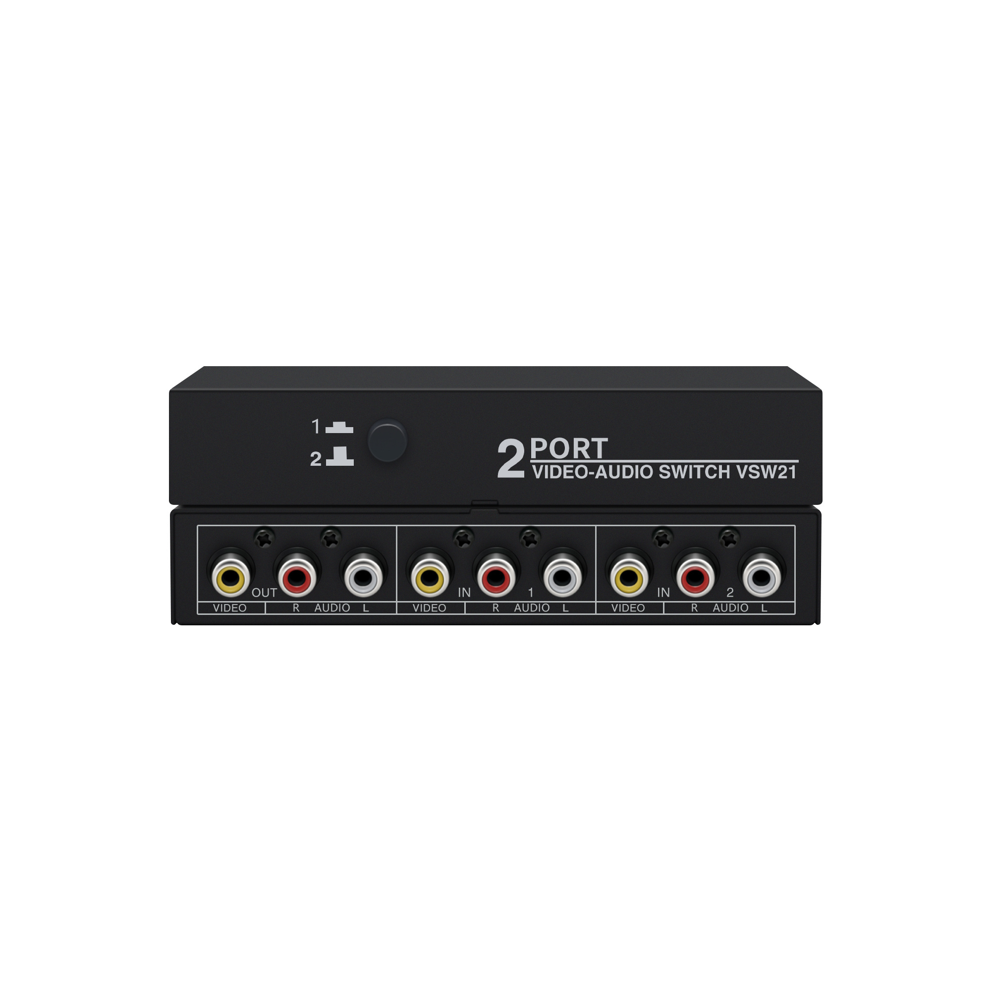 TONLI  AV switch 2input 1output  RCA   2x1 video audio SELECTOR   VSW21