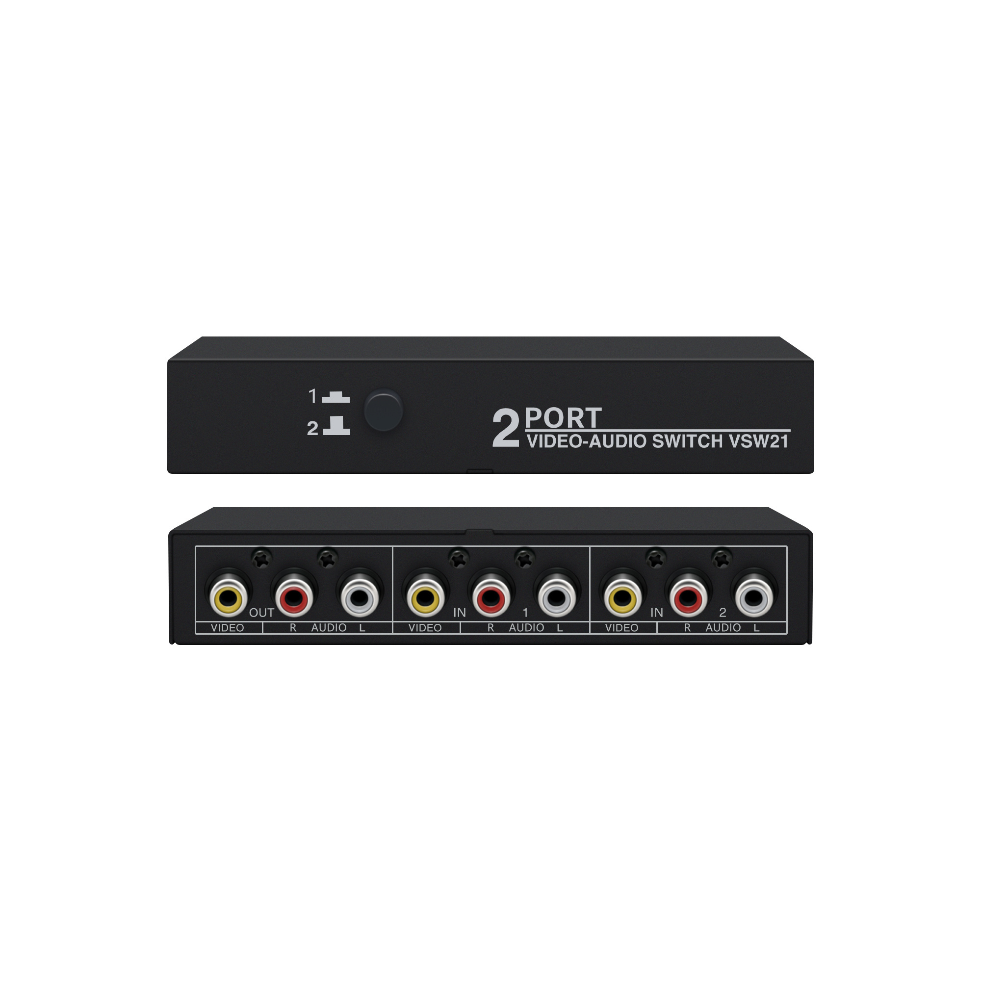 TONLI  AV switch 2input 1output  RCA   2x1 video audio SELECTOR   VSW21