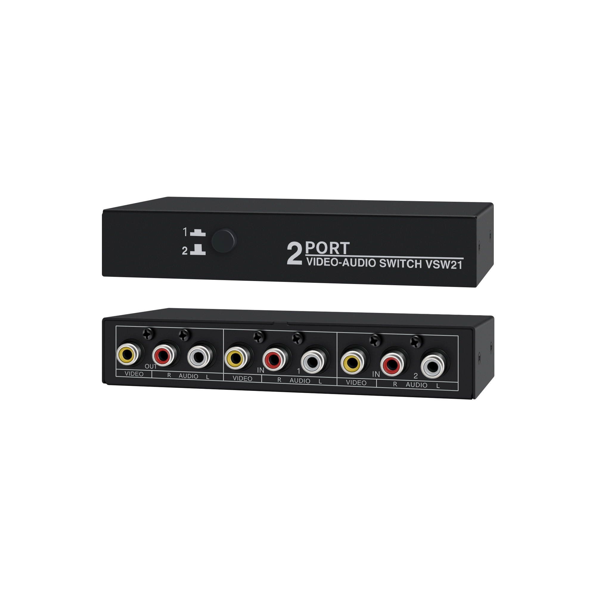 TONLI  AV switch 2input 1output  RCA   2x1 video audio SELECTOR   VSW21