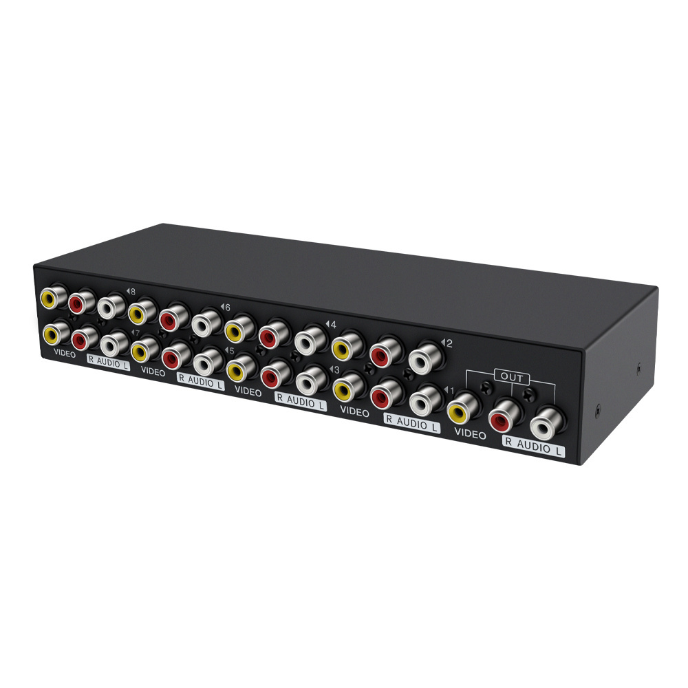 video audio selector 8input 1output  AV switch 8x1 RCA CVBS  8ports