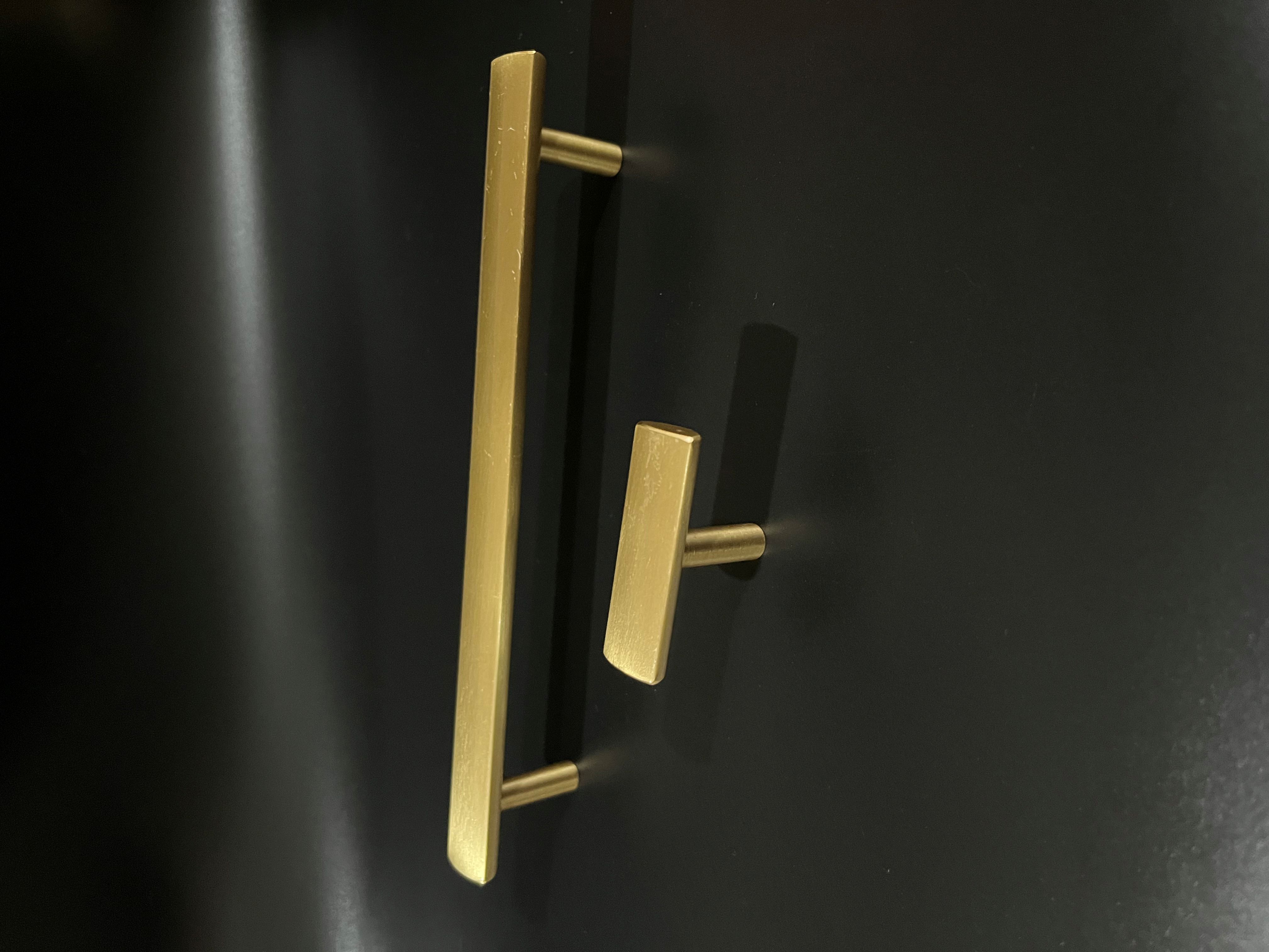 solid brass European style minimalist cabinet pull handle classical light luxury drawer long handle cabinet door knob