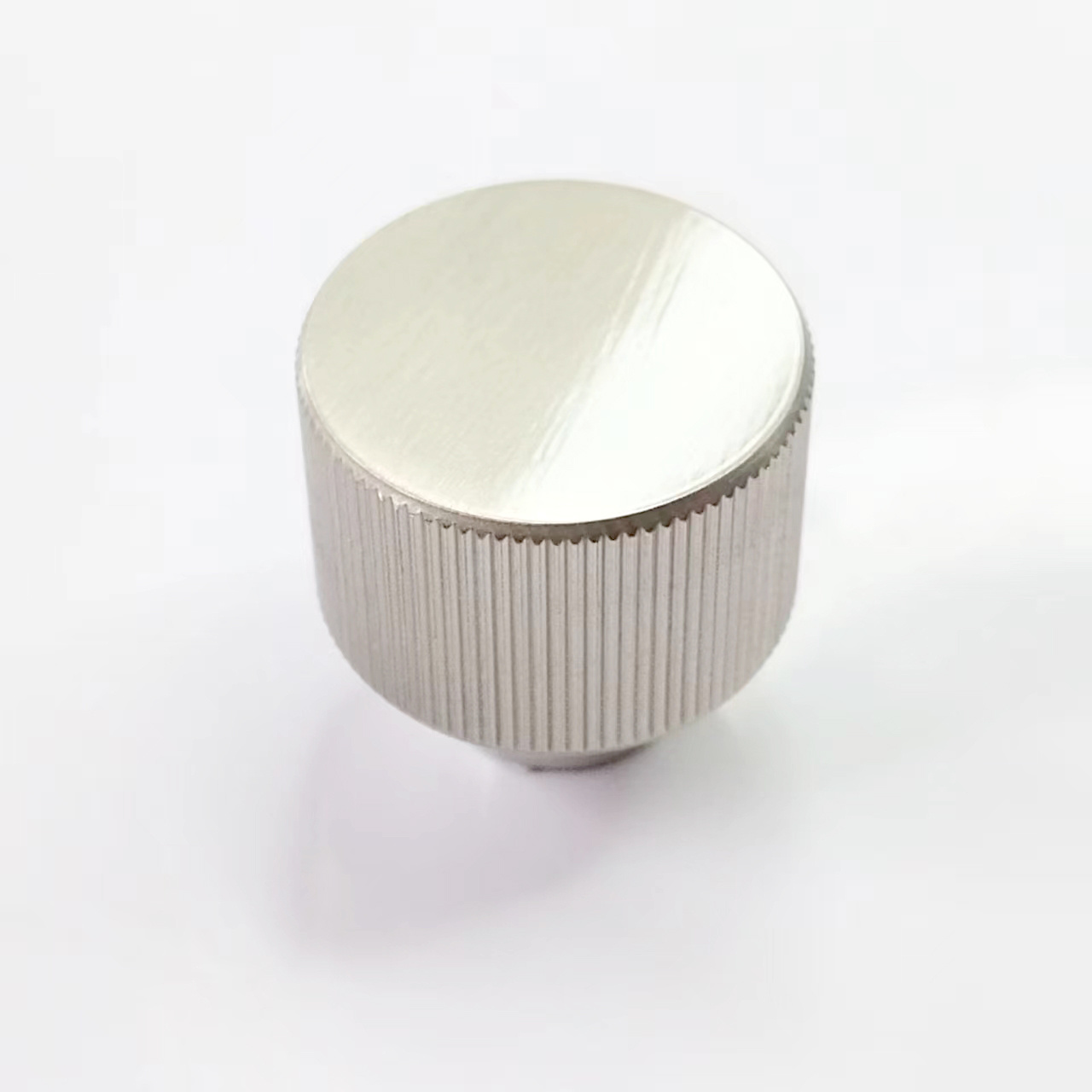 High Quality Aluminum Kitchen Cabinet Handle Silver Gold Cupboard Wardrobe Drawer Flat Round Brushed Satin Dress Cabinet Knob