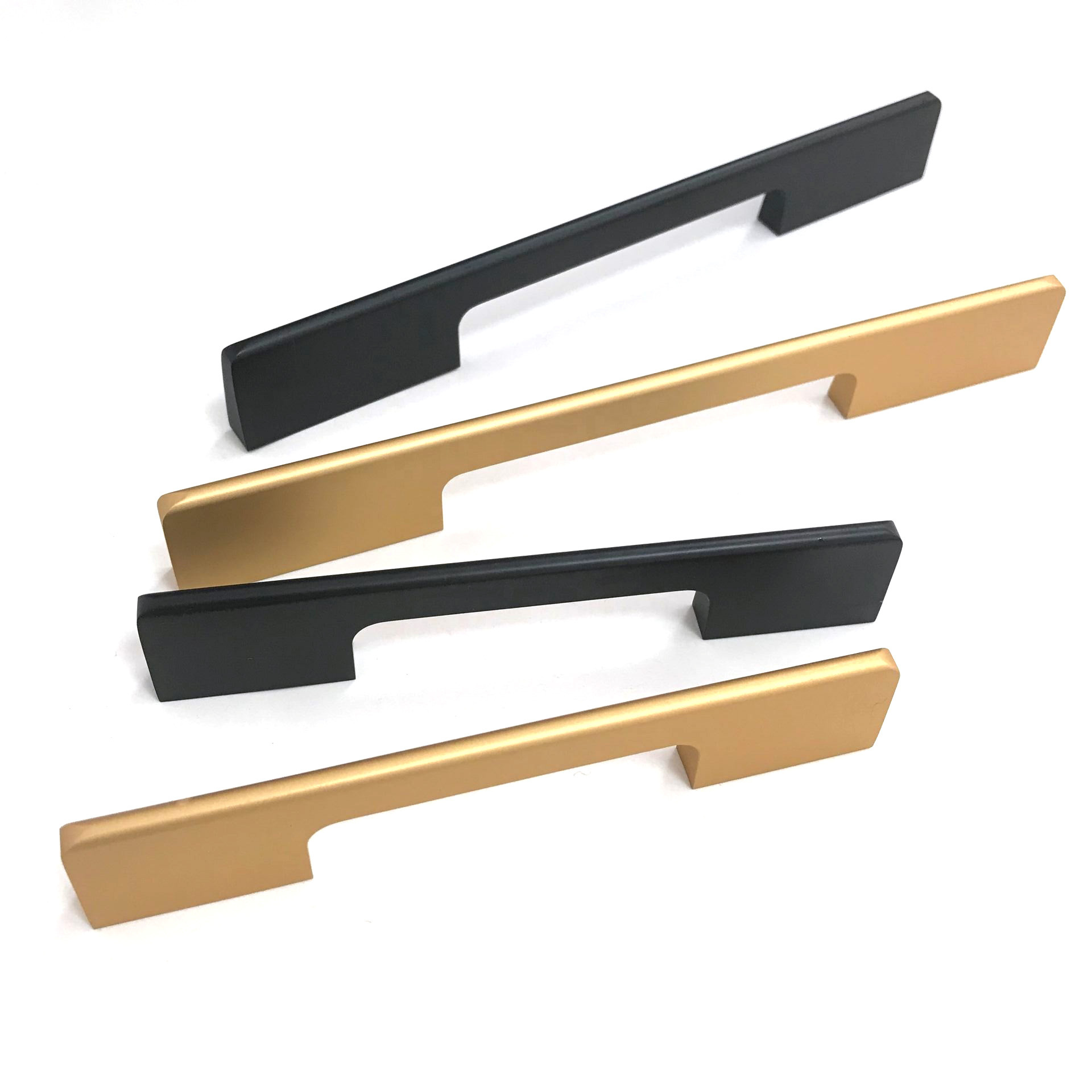 Furniture Handles Black Golden Cupboard Wardrobe Pulls Solid Aluminum Kitchen Cabinets Pulls Handles for Cabinets and Drawers