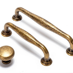 Retro Metal Antique Brass 96-128mm Kitchen Closet Cabinet Door Handle Furniture Drawer Knobs Wardrobe Cupboard Bedroom Pull