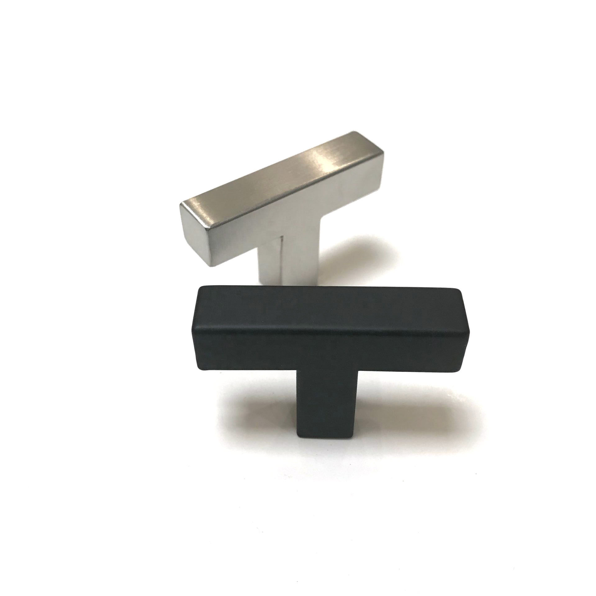 Modern Black Cabinet Handle Square Furniture Hardware Stainless Steel Simple Kitchen Door Knobs Cupboard Wardrobe Drawer Pulls