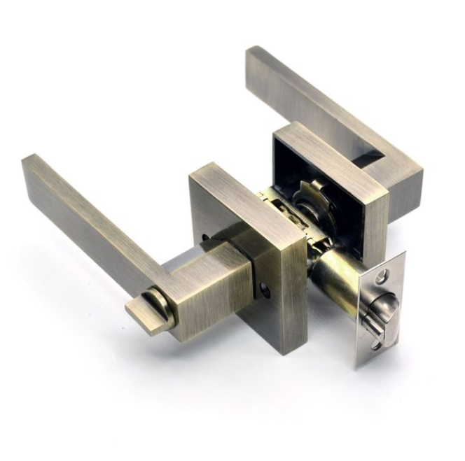 Brass gold Door handle lock for interior door with cylinder/latch heavy duty door lock handle adjustment security accessories