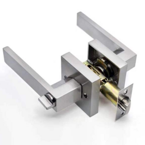 Brushed satin Door Handle Lock For Interior Doors With Lock Cylinder Heavy Duty Door Lock Handles Set Security Accessories