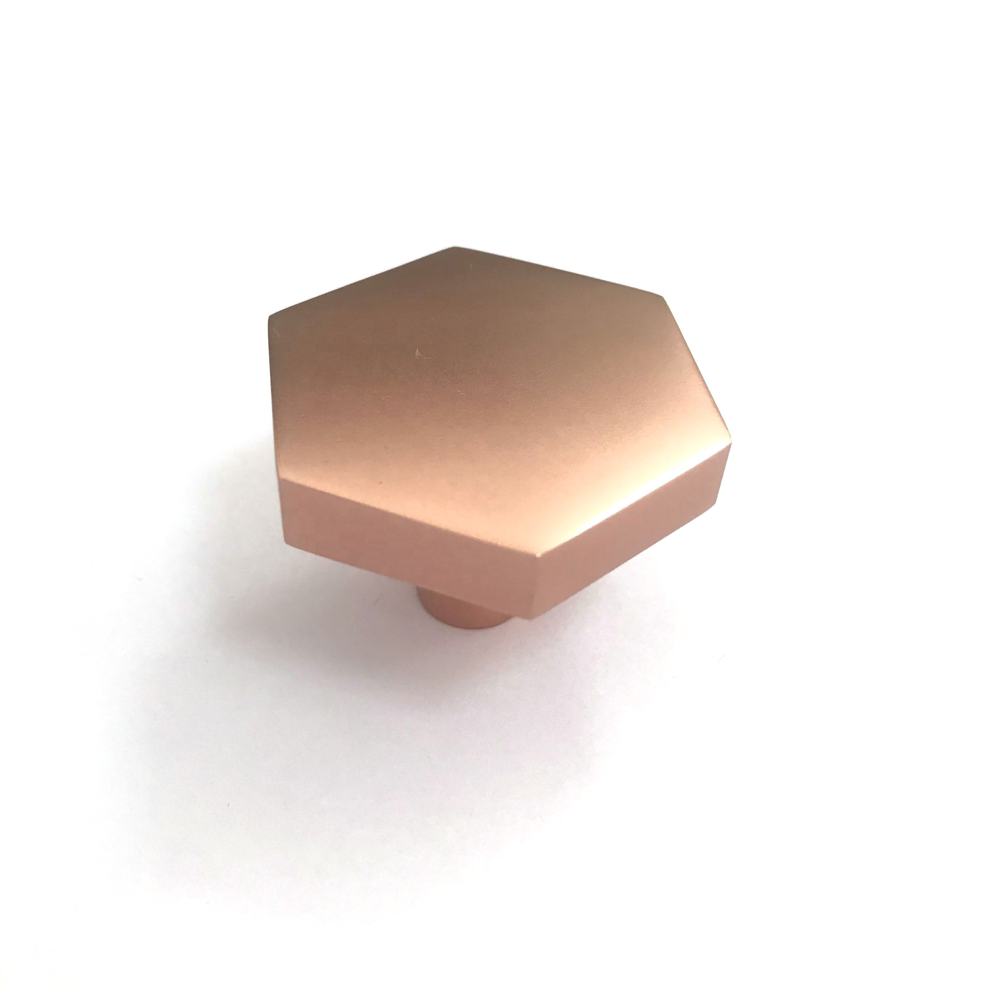 Hexagon Gold Brass Kitchen Cabinet Knobs and Handles Rose Gold Hexagon Drawer Dresser Furniture Knobs Cupboard Pulls