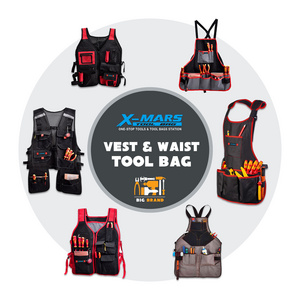 X-mars  Hot Sale High Quality Full Length Tool Work Apron Tool Safety Vest Working Tool Vest For Sale