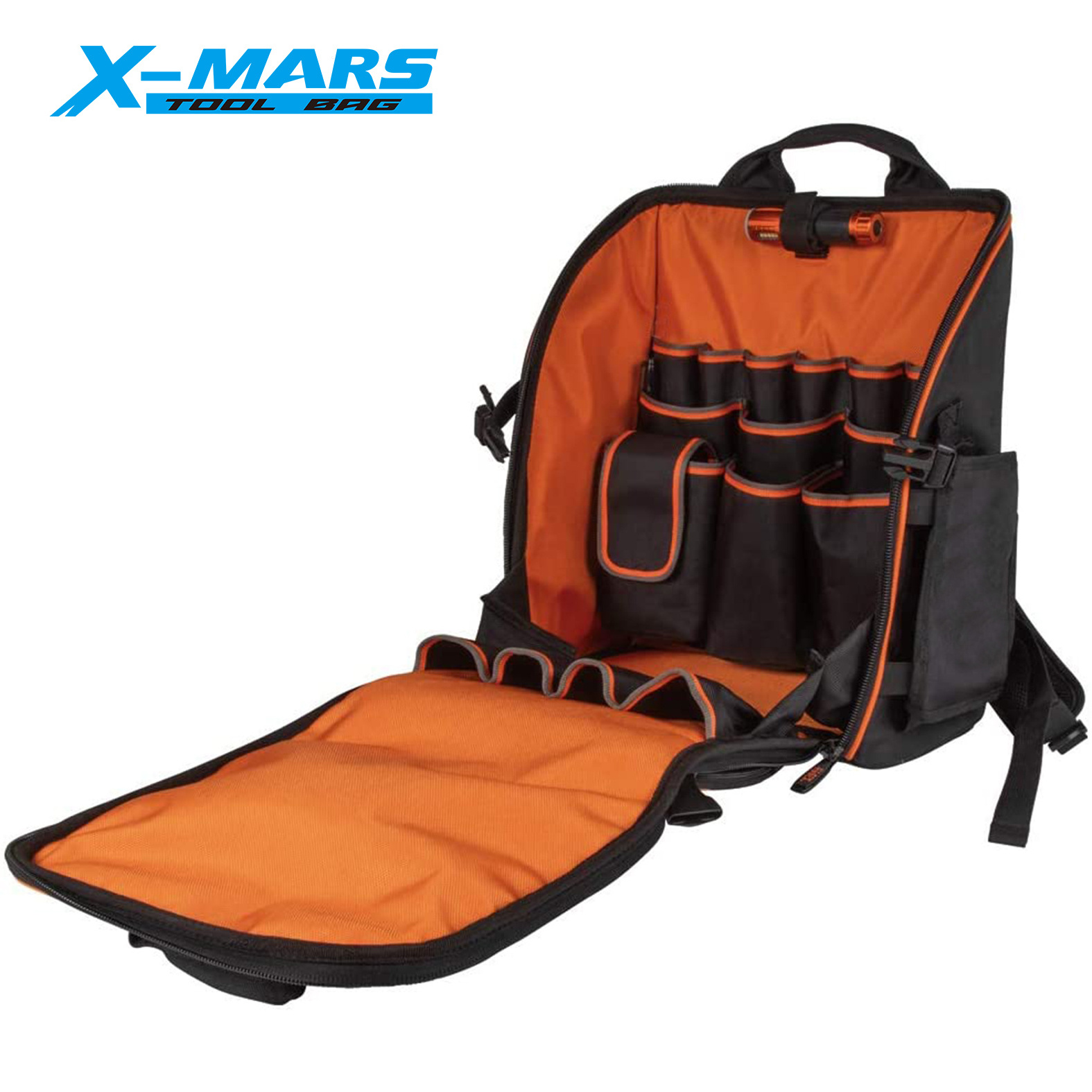 X-mars 17-inch Amazon Hot Sale Polyester Backpack Electrical Klein Tool Bags Oxford Storage Laptop Tool Bag For Man