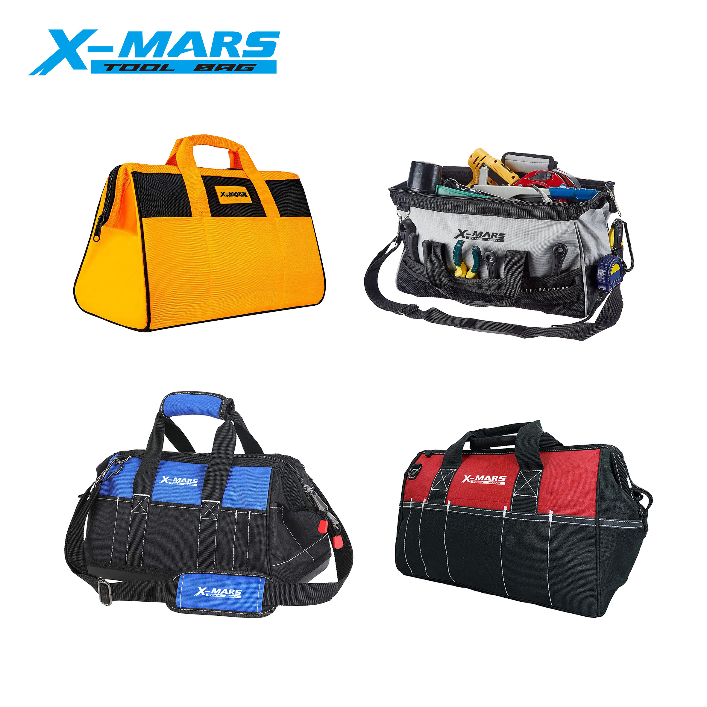 X-Mars Nylon Canvas Leather Polyester Tool bag Garden Electrician Waist Tool Bag Eva Tool Bag