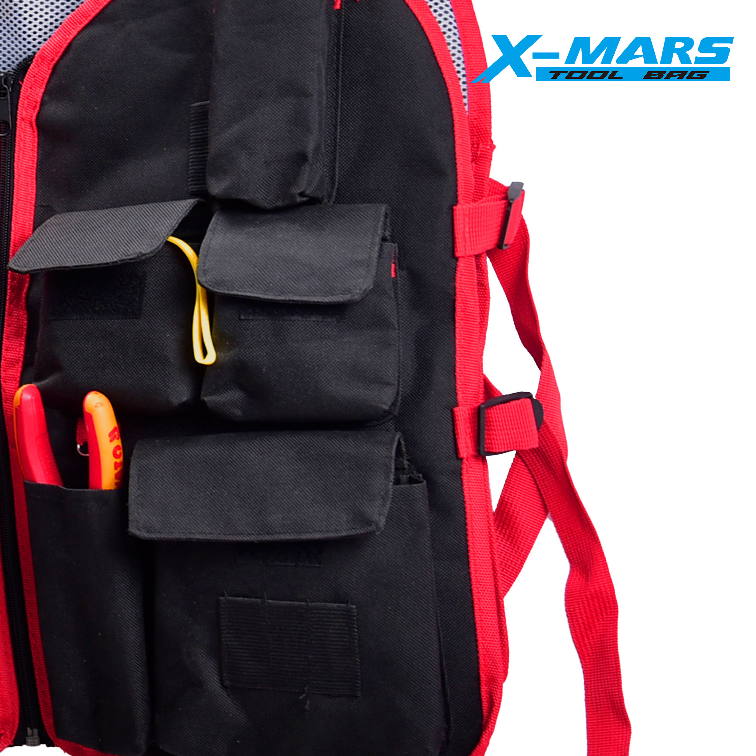 X-mars Electrician Plumbers Tool Vest Portable Wholesale Muti-pocket 600D Tool Safety Vest Apron For Working Vest