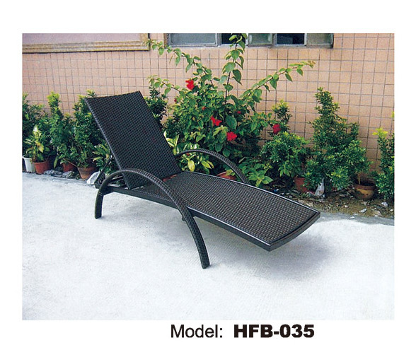 Modern Style Swimming Pool Nordic Poolside Lounger Bench Rattan Chair Lying Bed