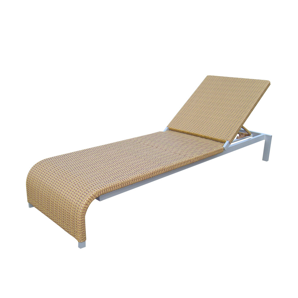 Support Customiztion rattan garden sun loungers swimming pool chair outdoor sunbed beach side sun lounger pool chaises