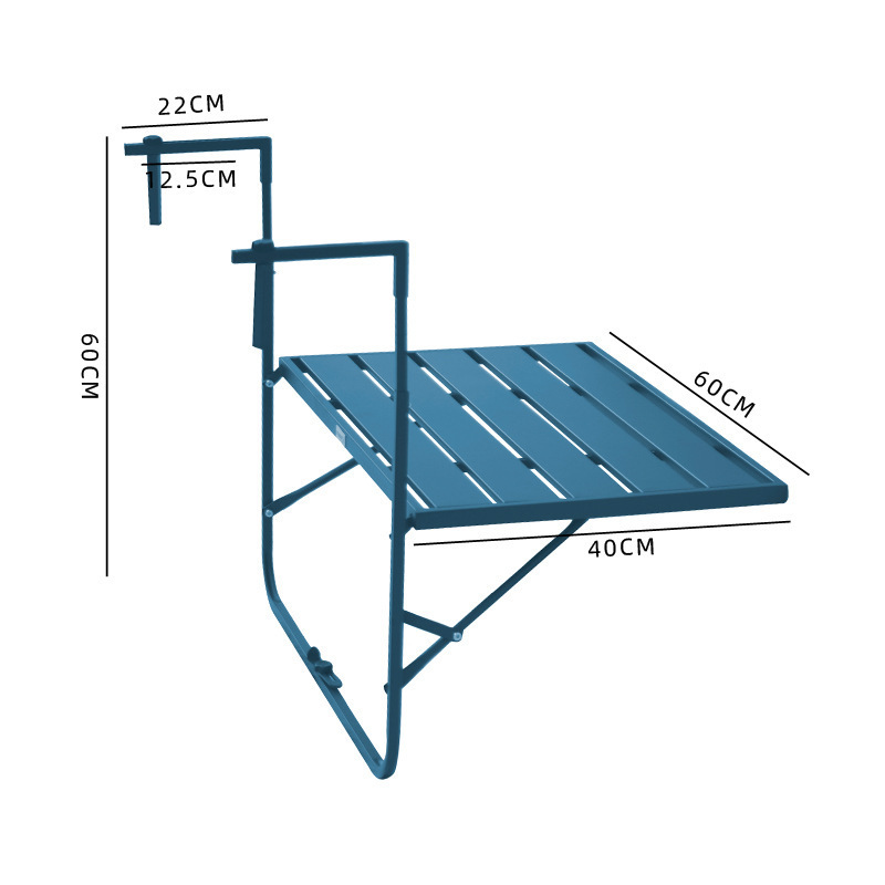 Durable Stable Outdoor Rack Height Adjustable Foldable Easy Store Balcony Hanging Table