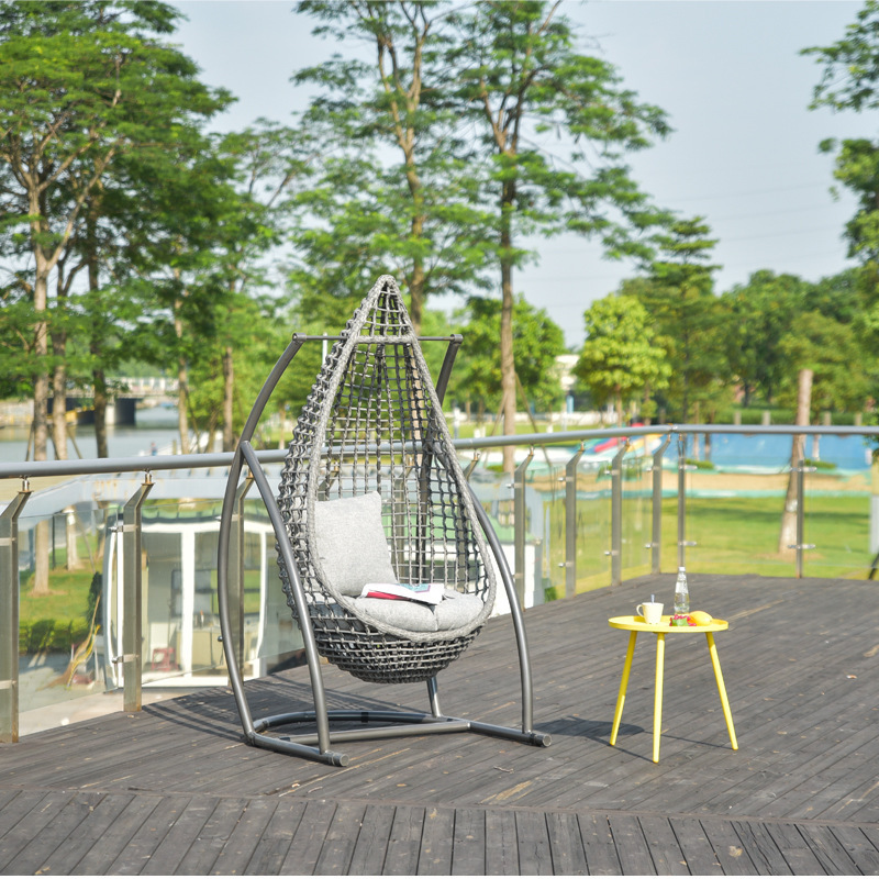 Nordic Weaving Modern Lazy Swing Rocking Chair Polo Indoor And Outdoor Grand Patio Rattan Nest Hanging Egg Chair