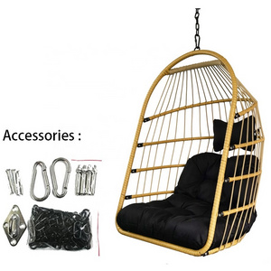 Leisure Egg Chair Folding Hanging Chair Fold Balcony hanging Rattan Free Standing Swing chairs