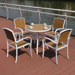 Outdoor Tables outdoor table And Chair Set With Umbrella Hole Dining Round table and chair set