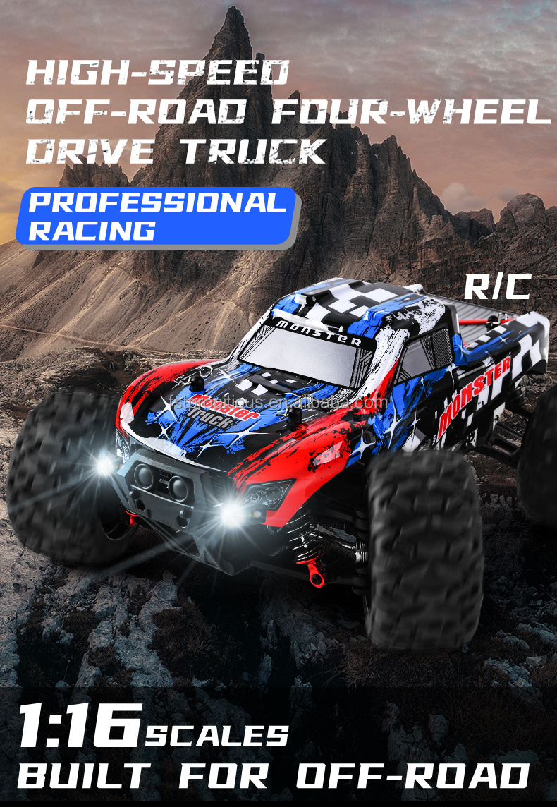 Stocks 1/16 High Speed Racing 4x4 rc cars 24MPH 4WD Off-Road Waterproof Vehicle 2.4Ghz Radio Remote Control Traxxas rc car