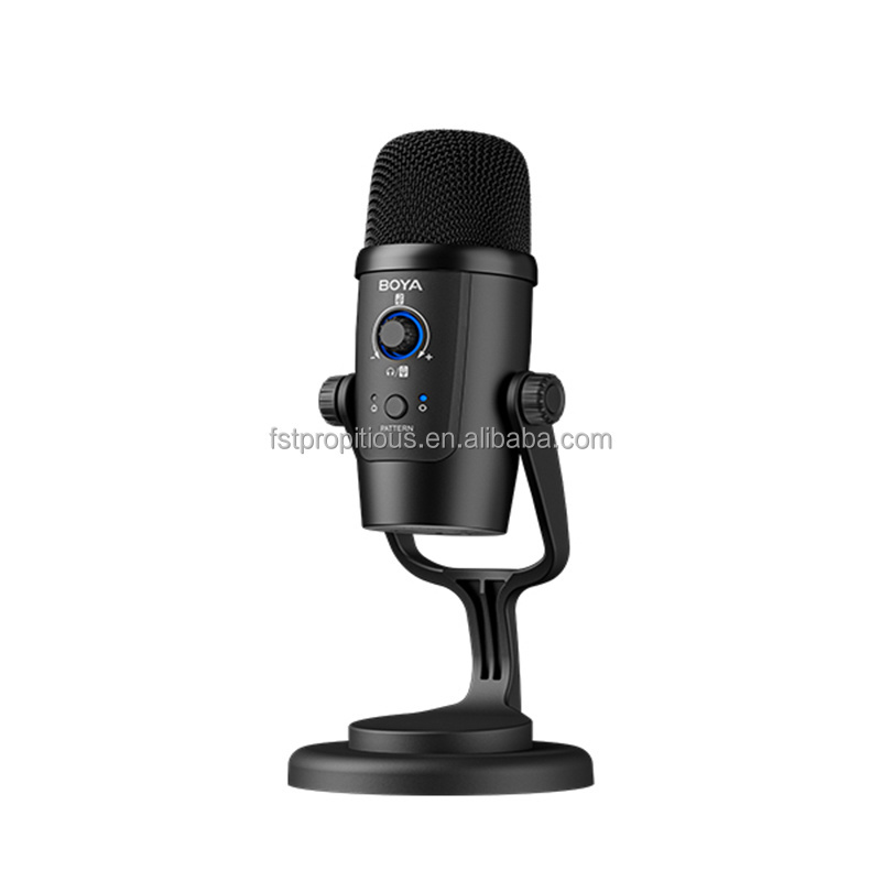 BY-PM500W Wired/Wireless Dual-Function USB Condenser Microphone 2.4G wireless studio MIC w/ Android device, iOS device w/USB-C