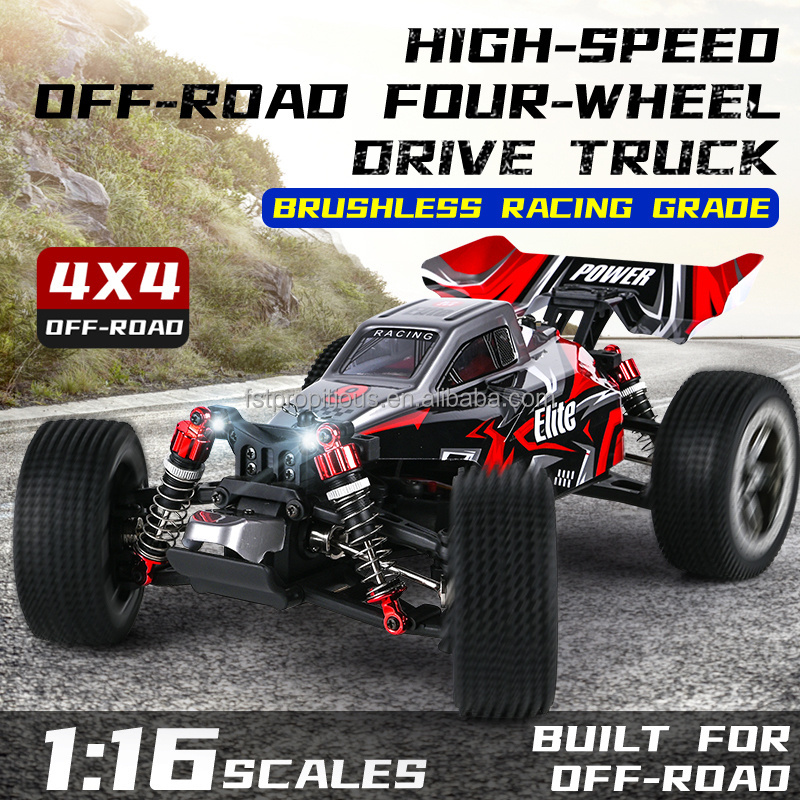 Remote Control Car for Boys GUOKAI 1:16 Scale Fast RC Car All Terrain High Speed 60km/h Rock Crawler RC Truck 4x4 Off Road 2.4G