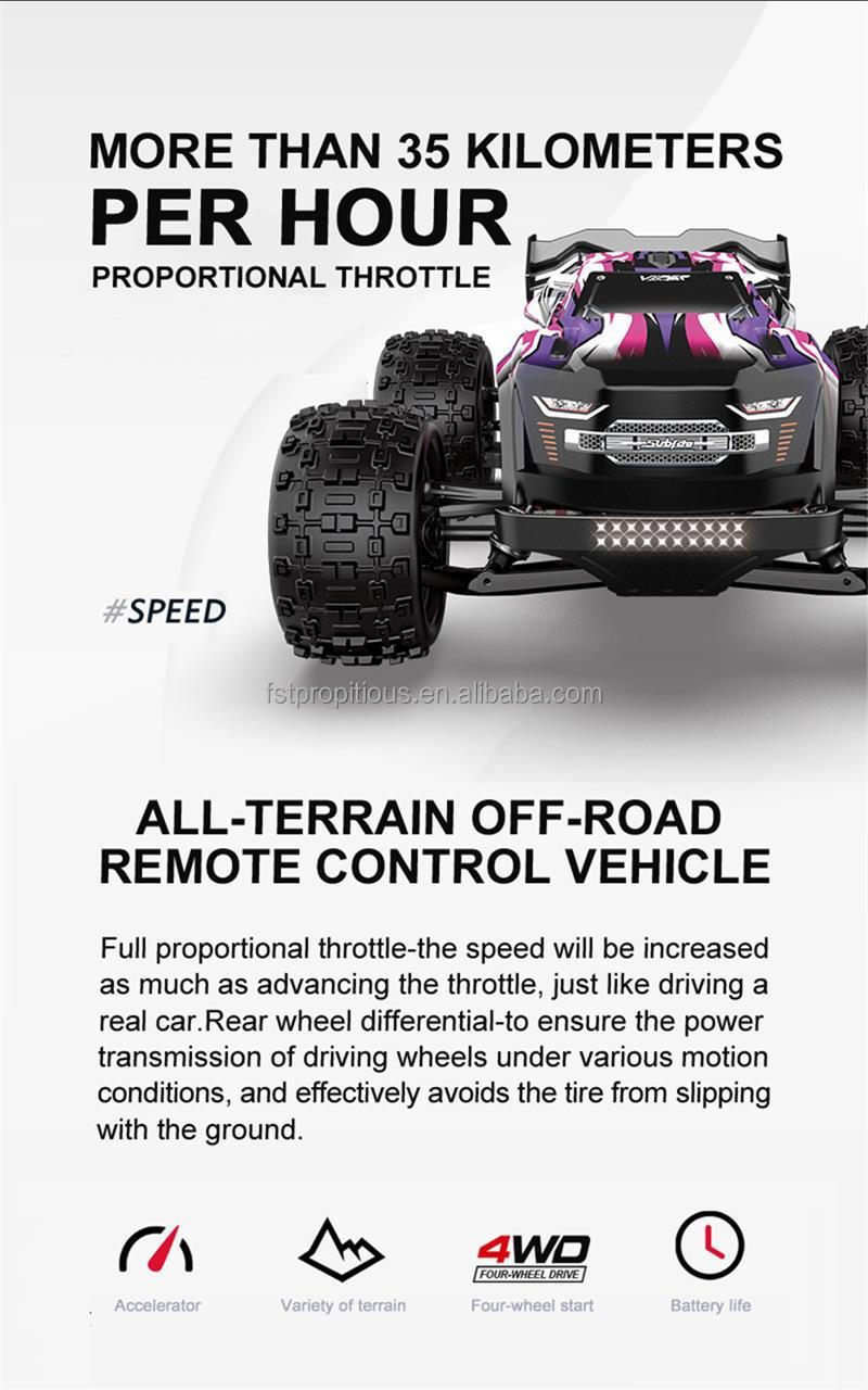 Stocks 1/16 Brushless 2.4ghz Remote Control Monster Truck Car 4x4 High Speed Off Road Rc Car For Boys Adults