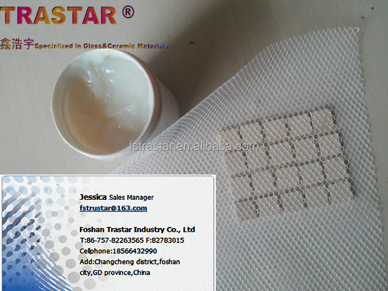 Cheap high quality glass ceramic mosaic adhesive glue for mosaic tile paving from Foshan Trastar