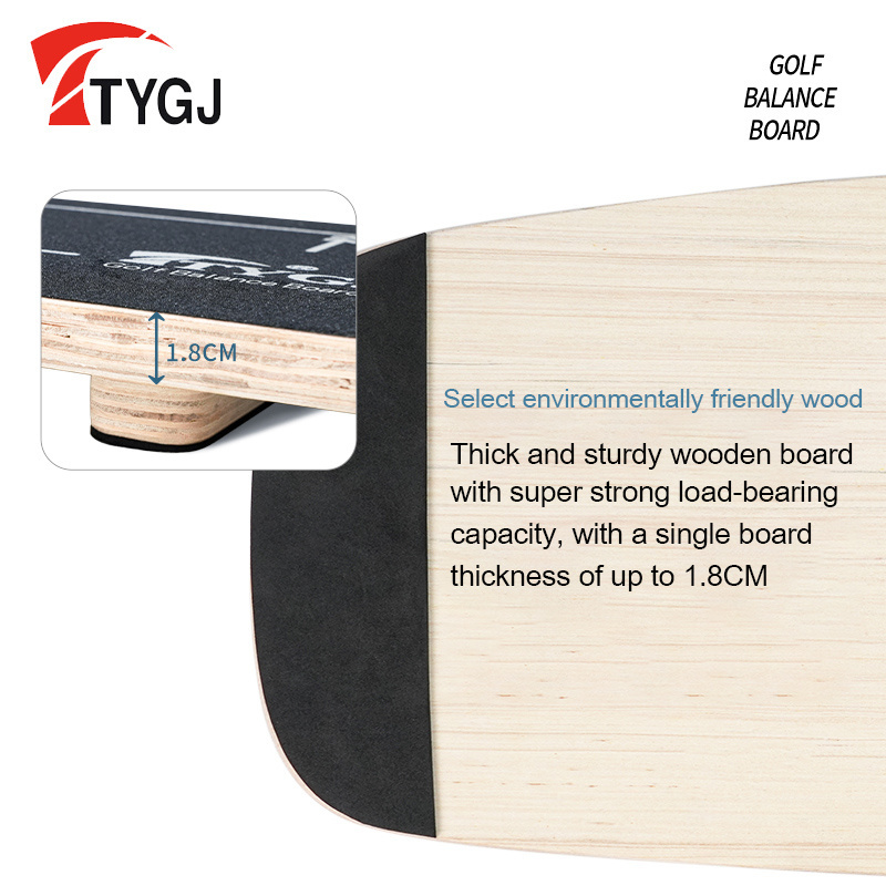 TTYGJ wooden anti-slip golf swing balance board training aid golf balance plate golf balance board