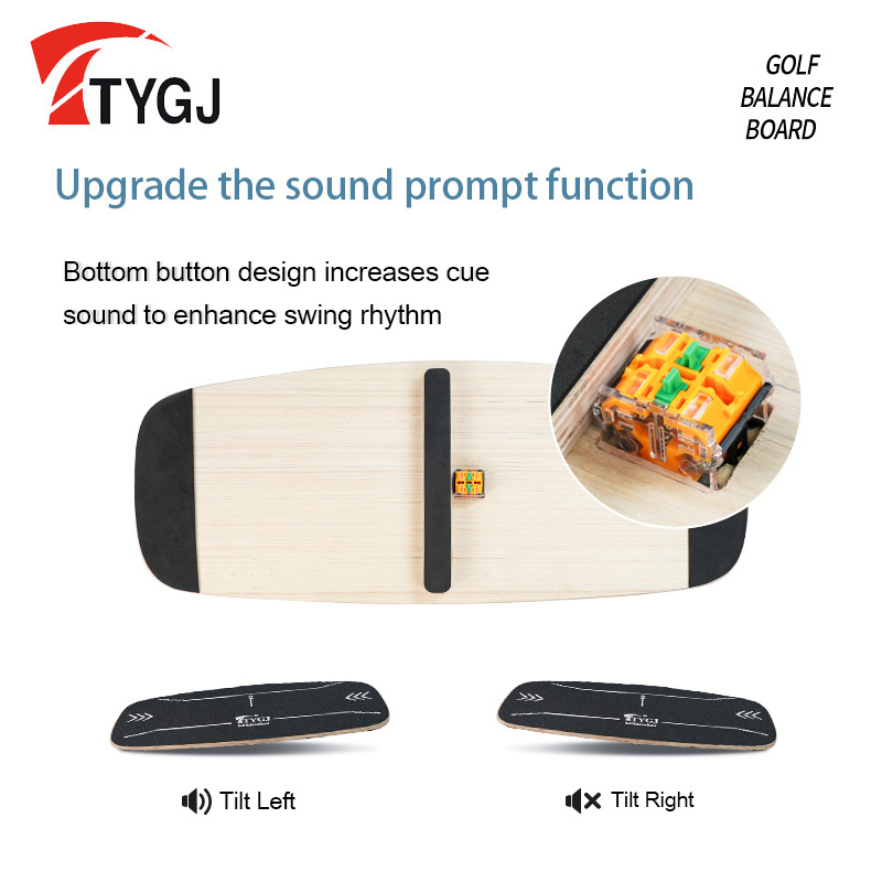 TTYGJ wooden anti-slip golf swing balance board training aid golf balance plate golf balance board