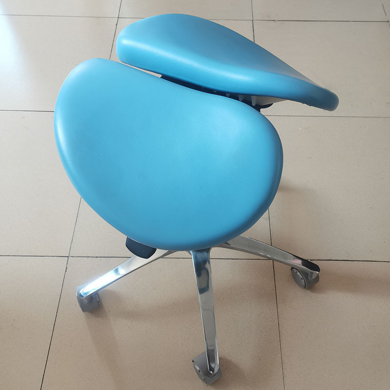 Dental treatment chair Ergonomic design, deluxe saddle lift swivel chair Adjustable silent diagnostic chair with wheels