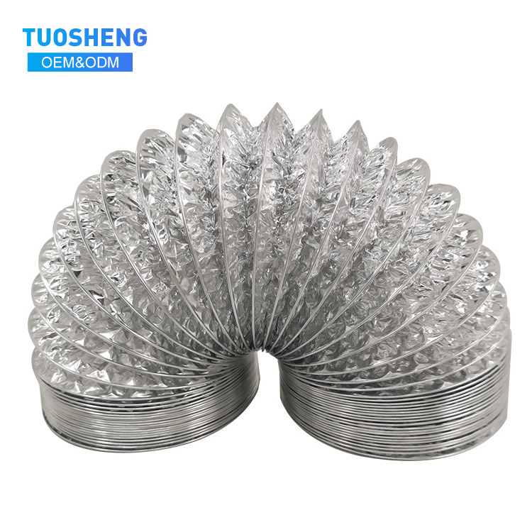 Customized Length Size Indoor Exposed Ventilation Hose Duct Aluminum Foil Flexible Tube