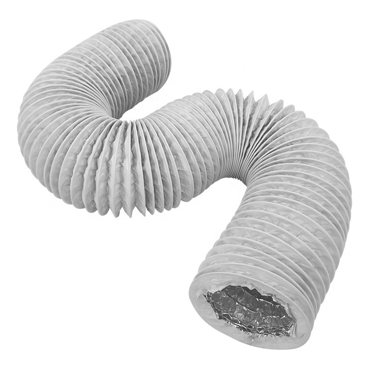 Hvac Custom Pvc Black Flexible Vent Hose Exhaust Air Conditioner Ducting