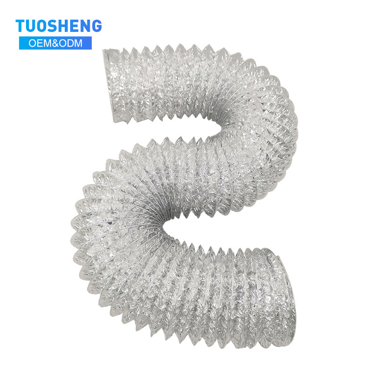 Customized Length Size Indoor Exposed Ventilation Hose Duct Aluminum Foil Flexible Tube