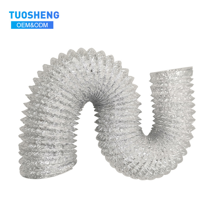 Customized Length Size Indoor Exposed Ventilation Hose Duct Aluminum Foil Flexible Tube