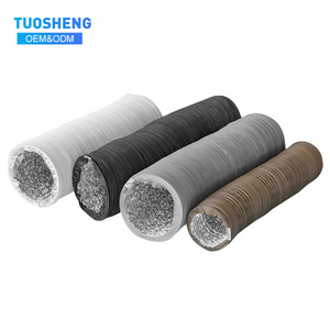 Best Quality Black Grey Aluminum Foil Flexible Ventilation For Hvac Flexible Duct Air