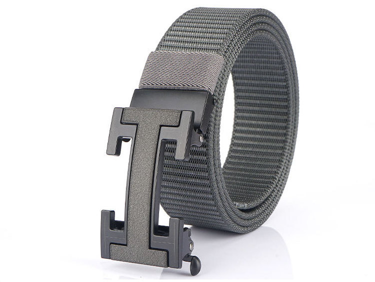 Classic Luxury Men's H-shaped Automatic Buckle Belt Fashion Business trendy fashion silver metal waist belt