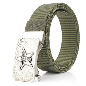 Custom Nylon fashion Belt Outdoor sports Alloy Buckles Woven Weaving Fabric webbing Belt