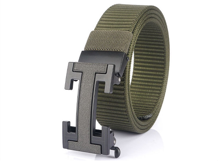 Classic Luxury Men's H-shaped Automatic Buckle Belt Fashion Business trendy fashion silver metal waist belt