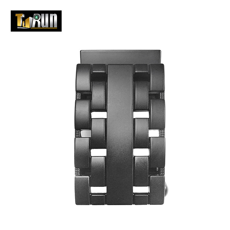 custom logo Hollow plate buckle High quality Men zinc alloy metal belt buckle for men without teeth