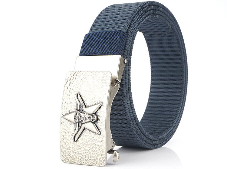 Custom Nylon fashion Belt Outdoor sports Alloy Buckles Woven Weaving Fabric webbing Belt