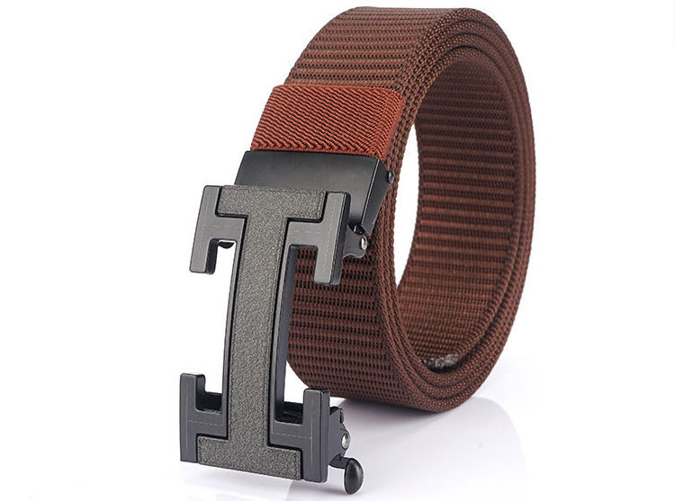 Classic Luxury Men's H-shaped Automatic Buckle Belt Fashion Business trendy fashion silver metal waist belt