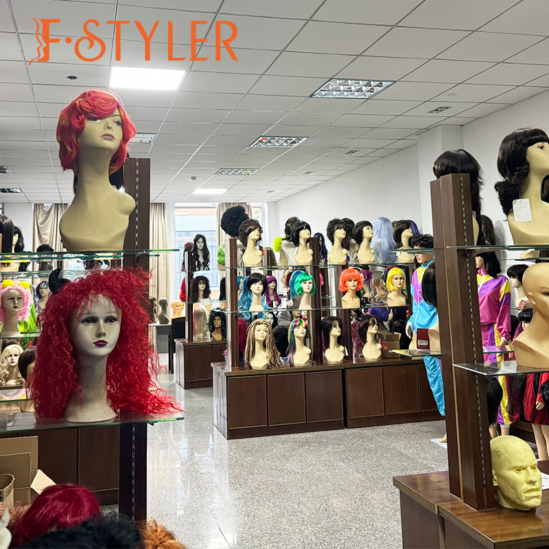 FSTYLER  men's short  brown wigs Halloween Carnival Wigs HotSale wholesale sale Factory Customize Partysynthetic cosplay wigs