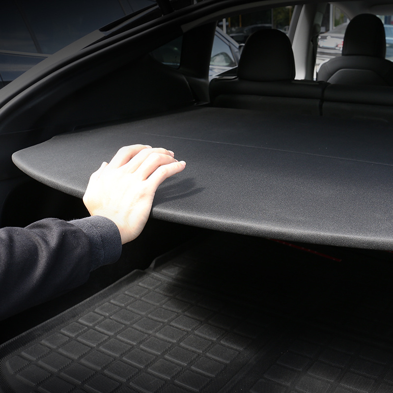 Car Interior Accessories Foldable Trunk Parcel Shelf Blind Luggage Sunshade cargo Cover For Model Y Rear Trunk Organizer