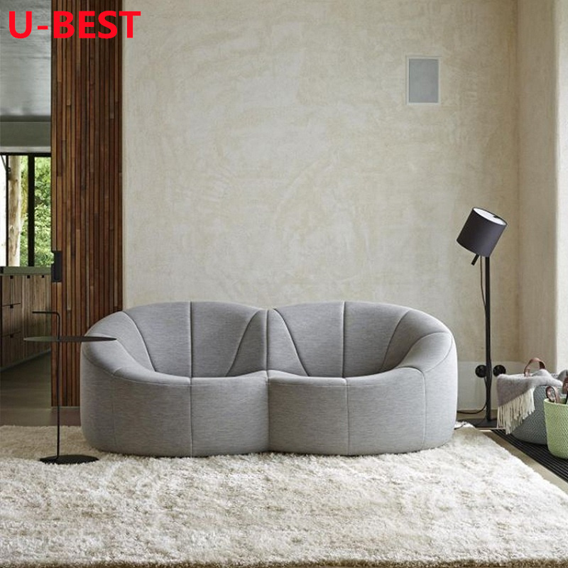 U-Best French Cream Style Lazy PUMPKIN Sofa Designer Plush Sofa Floor Couch Balcony Leisure Sofa